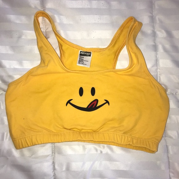Joe Boxer Other - Joe Boxer Yellow Smiley Face sports bra